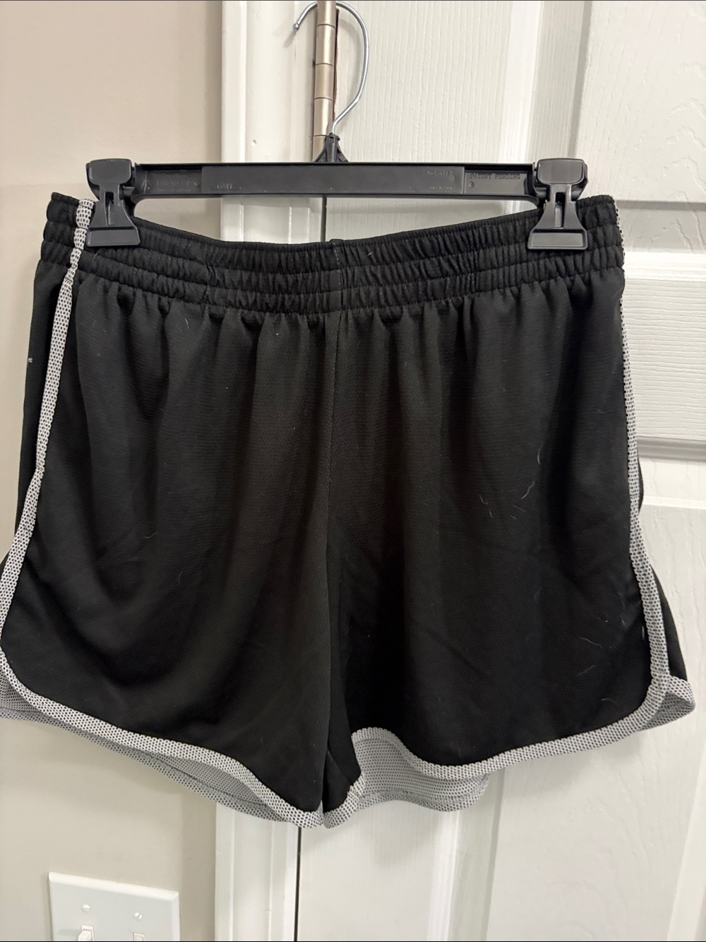 Champion Black Athletic Shorts with Gray Trim